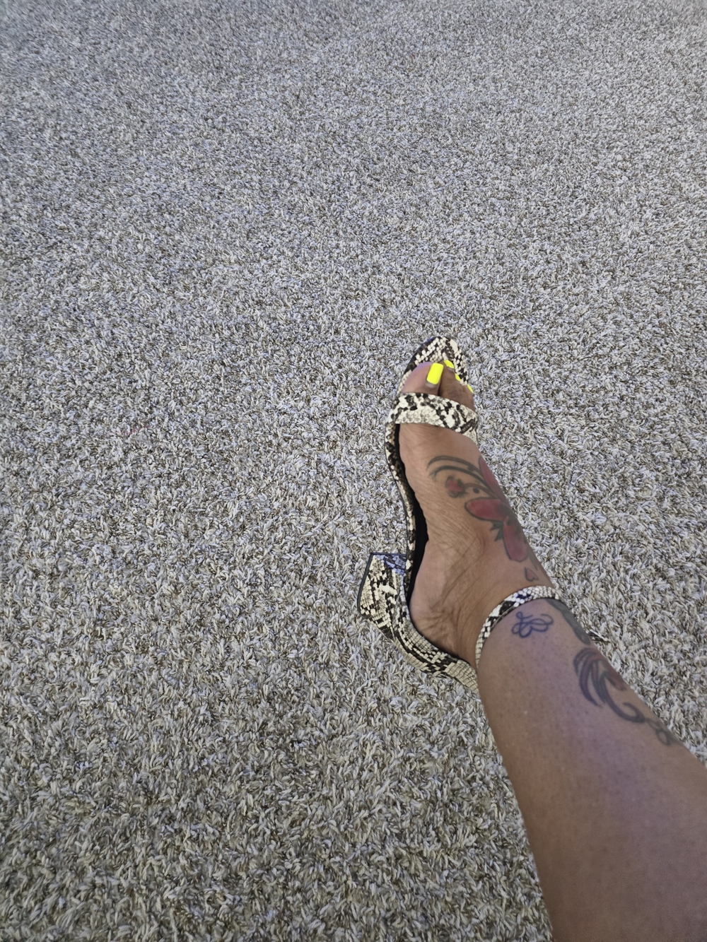 Snake-Print Open-Toe Block Heel Sandals - Women